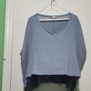 HYFVE Slate Blue V-Neck Blouse